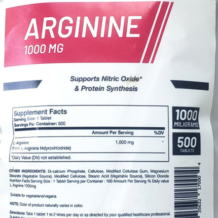 buy NutraDirect L-ARGININE 1000mg Tablets - 500 Tablets in India