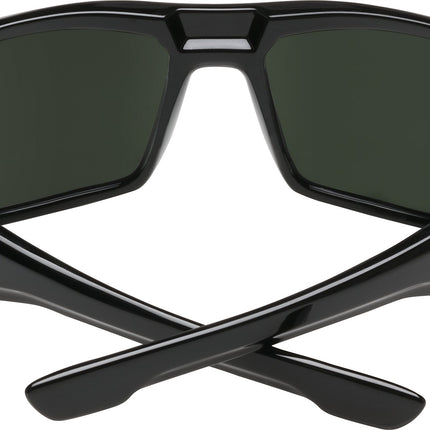 Spy Optic Dirk Wrap Sunglasses, Black/Happy Gray/Green Polar, 64 mm