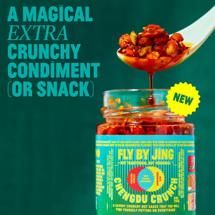 Buy FLYBYJING Chengdu Crunch, Gourmet Spicy Savory Umami Extra Crunchy Hot Chili Crunch Sauce with Sichuan Peppers in India