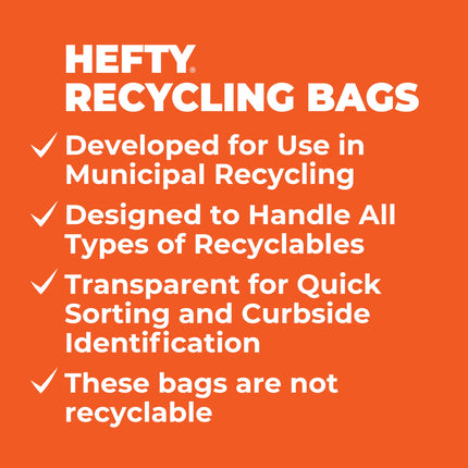 Buy Hefty Recycling Trash Bags, Blue, 13 Gallon, 60 Count in India India