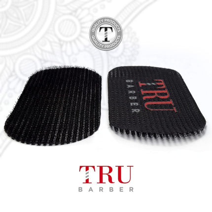 TRU BARBER HAIR GRIPPERS ® 3 COLORS BUNDLE PACK 6 PCS for Men and Women - Salon and Barber, Hair Clips for Styling, Hair holder Grips (Black/Red/Black)