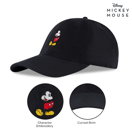 Buy Disney Men's Baseball Cap, Mickey Mouse Adjustable Hat for Adult, Black, One Size in India