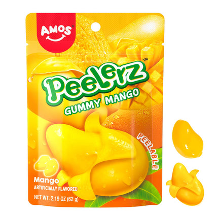 Buy Amos Peelable Mango Candy, Peelerz Gummy Mango Peeling Candy,Resealable 2.19oz Bag (Pack of 3) in India