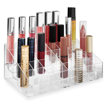 Casafield 40 Slot Acrylic Lipstick & Makeup Organizer - Cosmetic Display Case - Clear