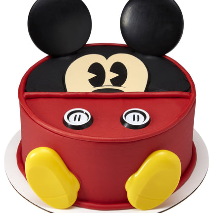DecoSet® Disney Mickey Mouse Cake Topper, 7-Piece Topper Set with Ears, Eyes, Buttons and Shoes, Made of Food-Safe Plastic, Multiple, 1 SET