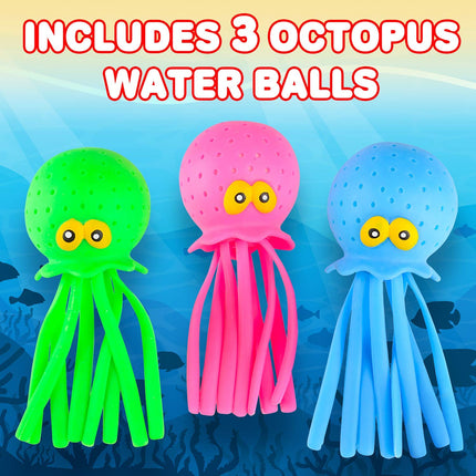 buy ArtCreativity Octopus Water Balls, Set of 3, Rubber Kids’ Bath Toys, Sensory Stress Relief Pool Toys in India