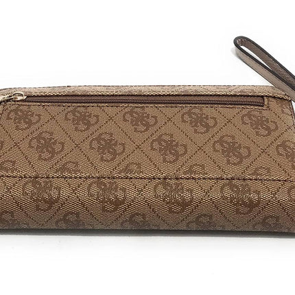 Buy GUESS Laurel Large Zip Around Wallet, Latte Logo in India India