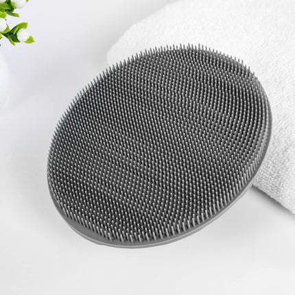 INNERNEED Soft Silicone Body Cleansing Brush Shower Scrubber, Gentle Exfoliating and Massage for All Kinds of Skin (Gray)