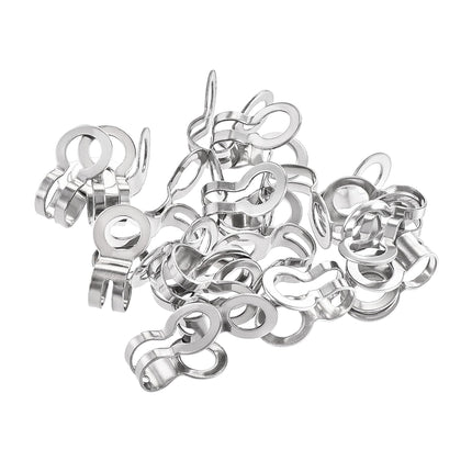 uxcell Ball Chain Connector, 4mm 4.5mm Double Ring Style Link Stainless Steel Loop Connection, Pack of 50
