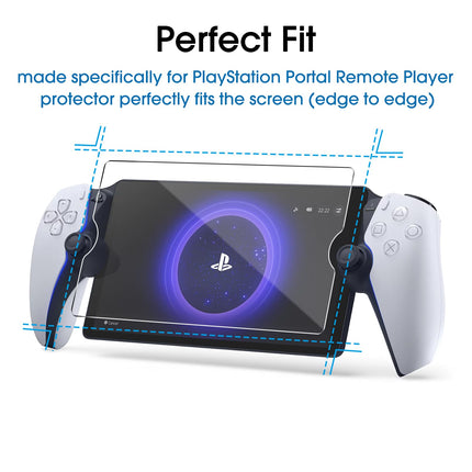 amFilm 3 Pack Tempered Glass Screen Protector for PlayStation Portal Remote Player 8 inch - PlayStation 5 with Easy Installation Kit, Transparent Ultra HD, Anti-Scratch, Anti-Fingerprint