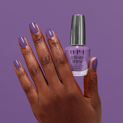 OPI Infinite Shine Long-Wear Dark Crème Finish Opaque Purple Nail Polish, Up to 11 days of wear & Gel-Like Shine, Lush Hour, 0.5 fl oz