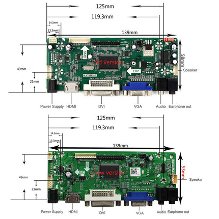 HDMI VGA DVI LVDs Controller Board 40Pin for 15.6" 1366x768 LP156WH2 LP156WH3 LP156WH4 TL B156XW02 N156B6-L0b LCD Screen