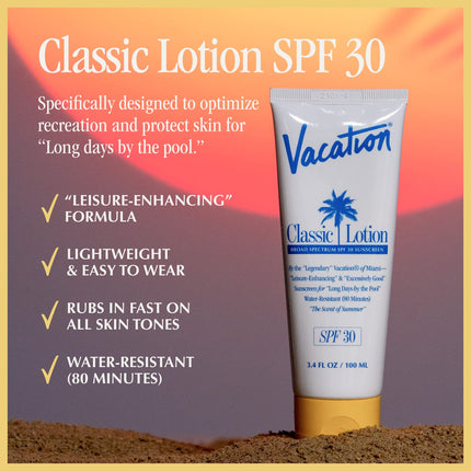 Buy Vacation Classic Sunscreen Lotion SPF 30 + Air Freshener Bundle, Water Resistant Broad Spectrum Sun in India