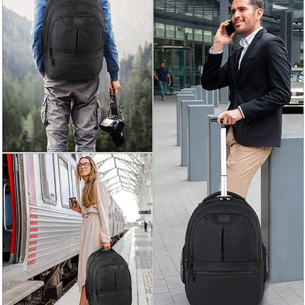 buy MATEIN Rolling Travel Backpack, Sturdy 17 inch Laptop Backpack with Wheels for Women Men, 40L Large in India