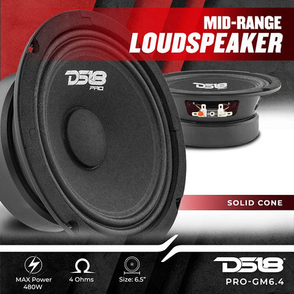 buy DS18 PRO-GM6.4PK Mid and High Complete Package - Door Speakers for Car or Truck Stereo Sound System in India