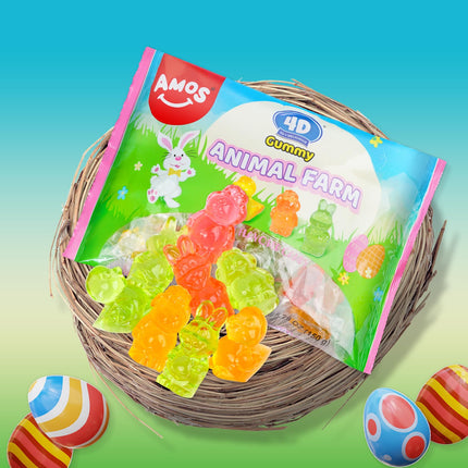 Buy Amos Easter Candy 4D Gummy Animal Farm, Easter Lambs & Bunnies & Chicks Gummy Individually Wrapped in India.