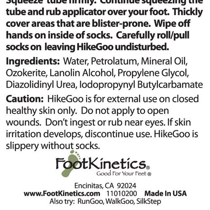 HikeGoo Blister Prevention Cream Specifically Formulated for Feet (3 oz)