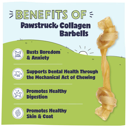 Buy Pawstruck Natural Large Collagen Stick Barbells for Dogs - Vet-Approved Long Lasting Chew Alternative in India.