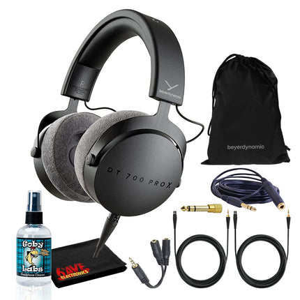 buy beyerdynamic DT 700 Pro X Closed-Back Studio Headphones Bundle with Detachable Cable, Headphone Splitter, Extension Cable, and 6AVE Headphone Cleaning Kit in India