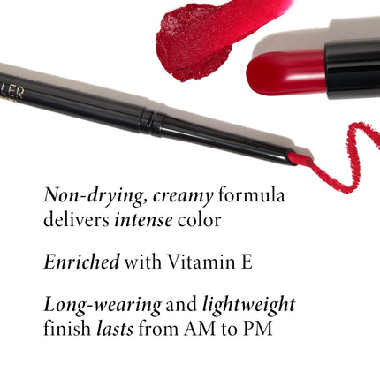 LAURA GELLER NEW YORK Modern Classic Lipstick - Red Radiance - Ultra-Rich Color - Luxurious and Lightweight - Cream Finish