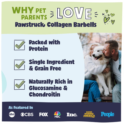 Buy Pawstruck Natural Large Collagen Stick Barbells for Dogs - Vet-Approved Long Lasting Chew Alternative in India.