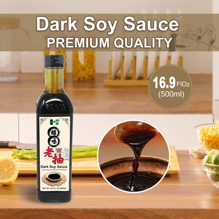 NPG Premium Dark Soy Sauce Set 16.9 FL Oz (Pack of 2) , Soy Dipping Sauces for Fish, Dumpling, Noodles, and Marinade Meat, Perfect Condiment for Japanese Sushi, Sashimi, Asian Stir Fry, Vegan Non-GMO No Preservatives