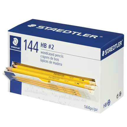 Buy Staedtler Yellow School Pencils, Pre-Sharpened HB/#2, Wood Pencils with Eraser, 144ct Class Pack, 13247C144A in India India