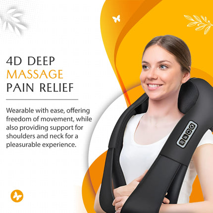 buy Neck Massager for Pain Relief Deep Tissue Neck and Shoulder Massager with Heat - Shiatsu Neck Massage for Leg, Body Muscle Pain Relief, Home, Office, Car Use - Relaxing Gift Set for Mothers and Father in India