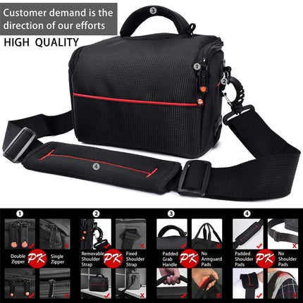 buy FOSOTO Compact Camera Shoulder Bag Case with Waterproof Rain Cover Compatible for Canon EOS M50 PowerShot G7X Mark II in India