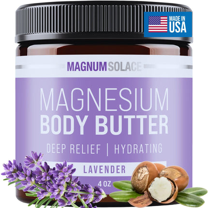 Magnesium Body Butter - Nighttime Magnesium Cream - Lightly Scented (Lavender)