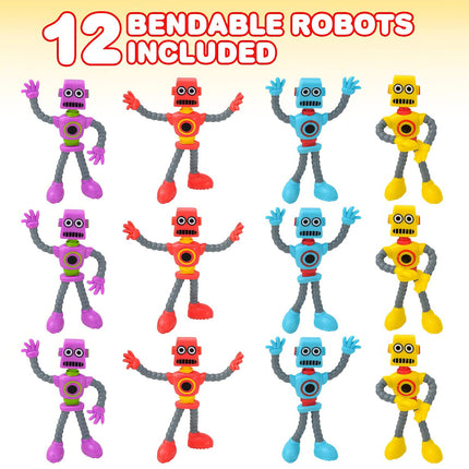 Buy ArtCreativity Bendable Robot Figures, Set of 12 Flexible Men, Birthday Party Favors for Boys and Girls in India.