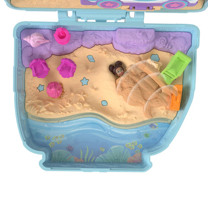 Buy Polly Pocket Dolls and Playset, Travel Toy with Fidget Exterior, Seaside Puppy Ride Compact with 12 Accessories in India