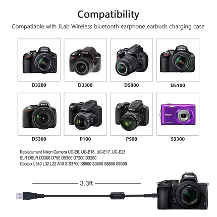 buy Replacement Nikon Camera UC-E6, UC-E16, UC-E17, UC-E23 USB Cable Transfer Charging Cable Cord for Nikon Cameras in India