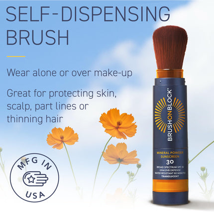 Buy Brush On Block SPF 30 Mineral Powder Sunscreen, Translucent, Refillable, Broad Spectrum, Water Resistant in India.