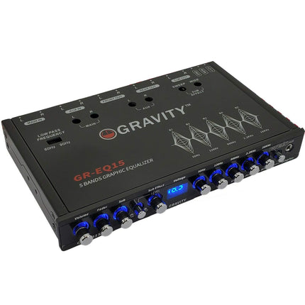 buy Gravity EQ15 1/2 Din Five Equalization Bands Car Audio Equalizer EQ Front, Rear +Master Volume Control with up to 9 Volts RMS of Output/Three Stereo RCA Output in India