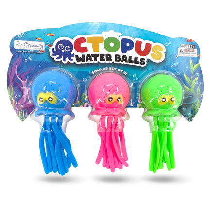 buy ArtCreativity Octopus Water Balls, Set of 3, Rubber Kids’ Bath Toys, Sensory Stress Relief Pool Toys in India