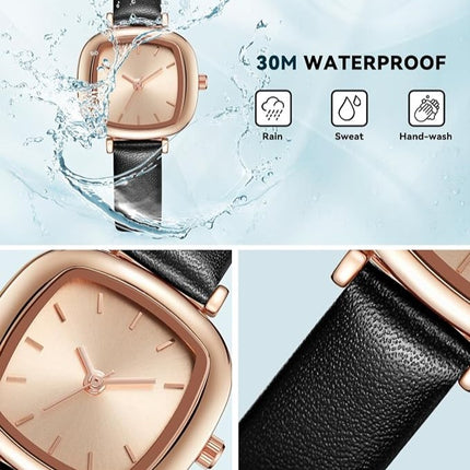 Maxbell Retro Small Dial Watch for Women Elegant, Thin Strap Quartz Timepiece