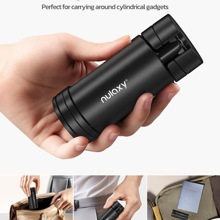 Nulaxy Airplane Phone Holder Travel Essentials, Double-Directional 360° Plus 180° Degree Rotation, Pocket-Sized Universal Handsfree Phone Mount for Home Kitchen Office and Travel Must Haves