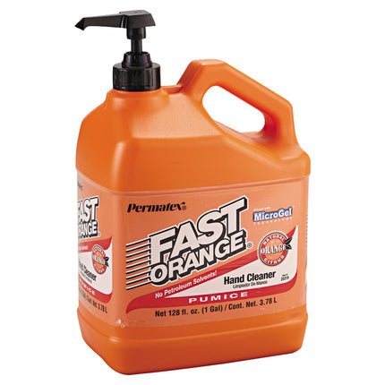 Permatex 25219 Fast Orange Pumice Lotion Hand Cleaners, Citrus, Bottle with Pump, 1 gal, 128 Fl Oz (Pack of 1)