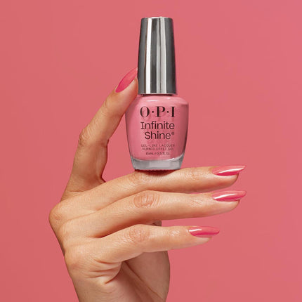 OPI Infinite Shine Long-Wear Bright Crème Finish Opaque Pink Nail Polish, Up to 11 days of wear & Gel-Like Shine, At Strong Last, 0.5 fl oz