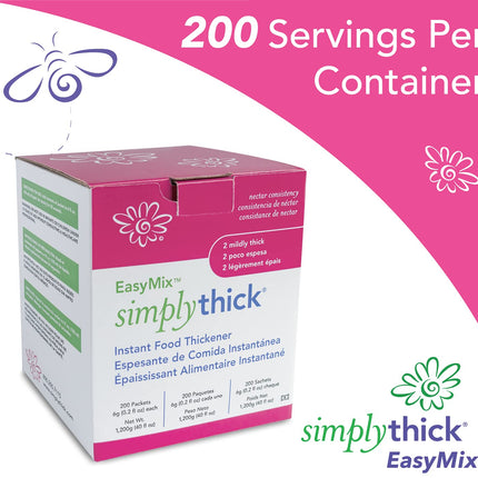 Buy SimplyThick EasyMix | 200 Count of 6g Individual Packets | Gel Thickener for Those with Dysphagi in India