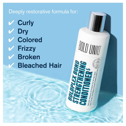 BoldPlex 5 Bond Strengthening Protein Conditioner for Dry Damaged hair - Hydrating Formula for Curly, Dry, Colored, Frizzy, Broken or Bleached Hair Types. Cruelty-free & Vegan