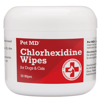 Buy Pet MD Topical Wipes for Cleansing - with Aloe for Cats and Dogs - 50 Count in India India
