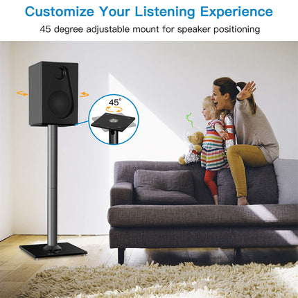 buy PERLESMITH Universal Floor Speaker Stands 28 Inch for Surround Sound, Klipsch, Sony, Edifier, Yamaha, Polk & Other Bookshelf Speakers Weight up to 22lbs - 1 Pair in india