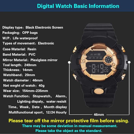 Maxbell LED Electronic Watch 2023 Durable, Waterproof, Outdoor Sports Watch for Men
