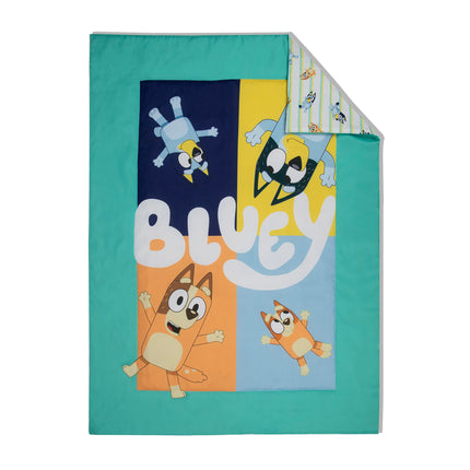 Buy Bluey 4 Piece Toddler Bedding Set - Includes Comforter, Sheet Set - Fitted + Top Sheet + Rev. in India