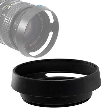 Fotasy 37mm Metal Curved Lens Hood, 37mm Vented Hood, 37mm Lens Hood for Fuji Leica Leitz Panasonic Olympus Panasonic Sony Lens, 37mm Screw-in Lens Hood