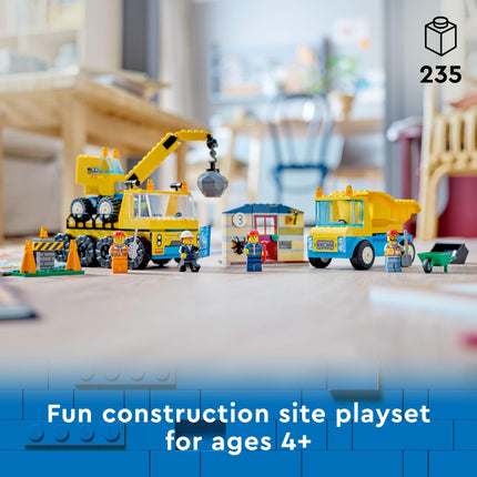 Buy LEGO City Construction Trucks and Wrecking Ball Crane 60391 Building Toy Set for Toddler Kids Ages 4 in India.