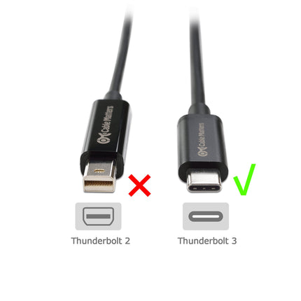 Cable Matters [Intel Certified] 20Gbps Thunderbolt 3 Cable 6.6 Feet (USB C Thunderbolt Cable) in Black Supporting 100W Charging