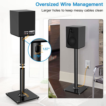 buy PERLESMITH Universal Floor Speaker Stands 28 Inch for Surround Sound, Klipsch, Sony, Edifier, Yamaha, Polk & Other Bookshelf Speakers Weight up to 22lbs - 1 Pair in india